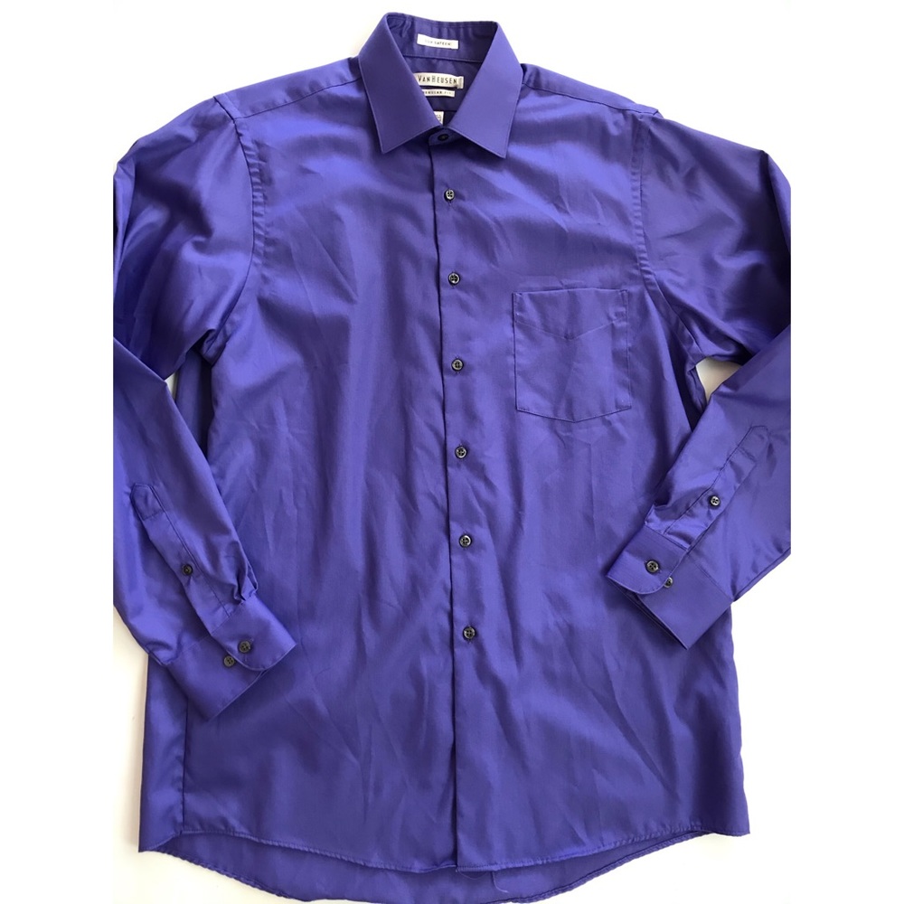 Van Heusen Men’s Purple Dress Shirt 15.5  34/45